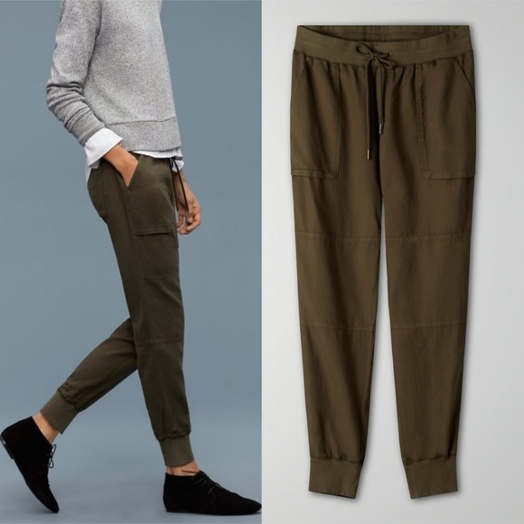 Aritzia Community Ion Pant Joggers Olive Green - Picture 2 of 7